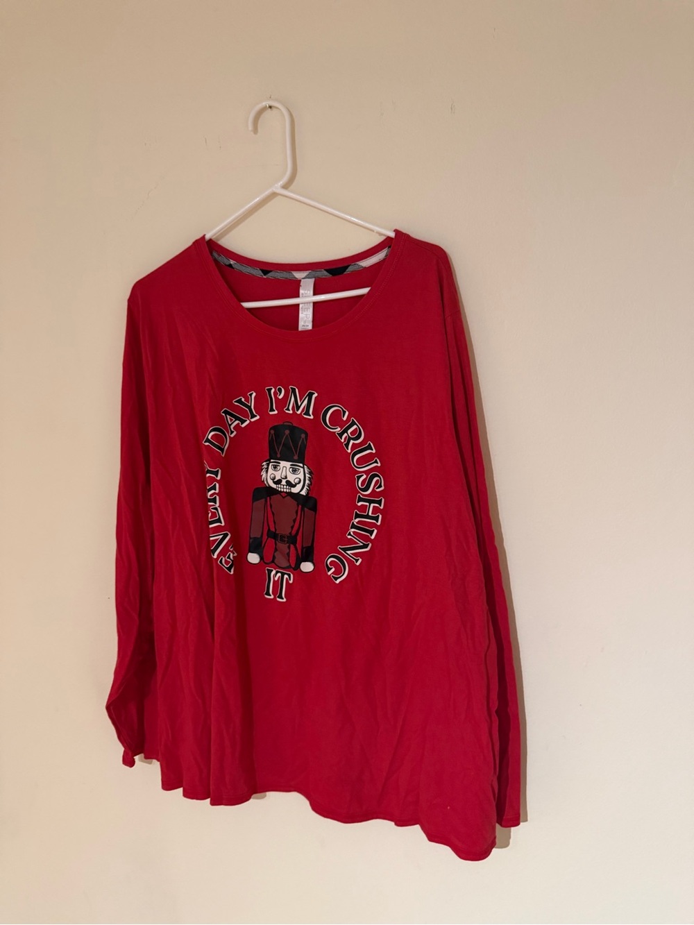 Cacique Red Long-Sleeve Nutcracker Graphic Tee